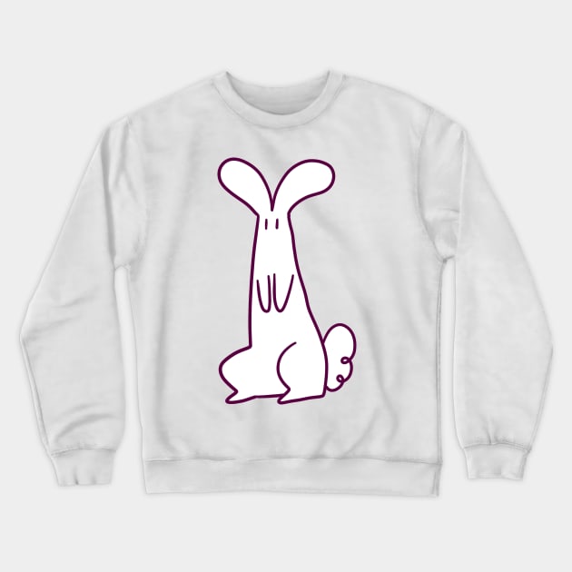 White Bunny Crewneck Sweatshirt by saradaboru